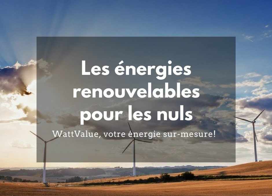 Les énergies renouvelables pour les nuls