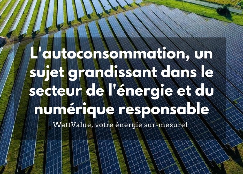 L’autoconsommation, un sujet grandissant dans le secteur de l’énergie et du numérique responsable