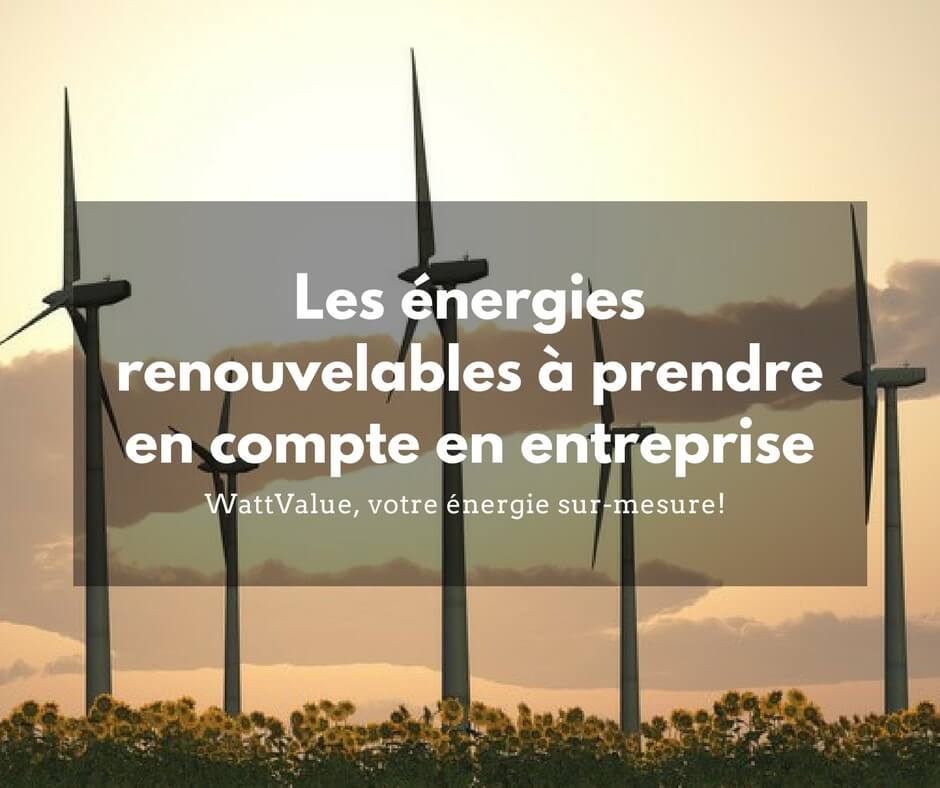 énergies renouvelables pour les entreprises