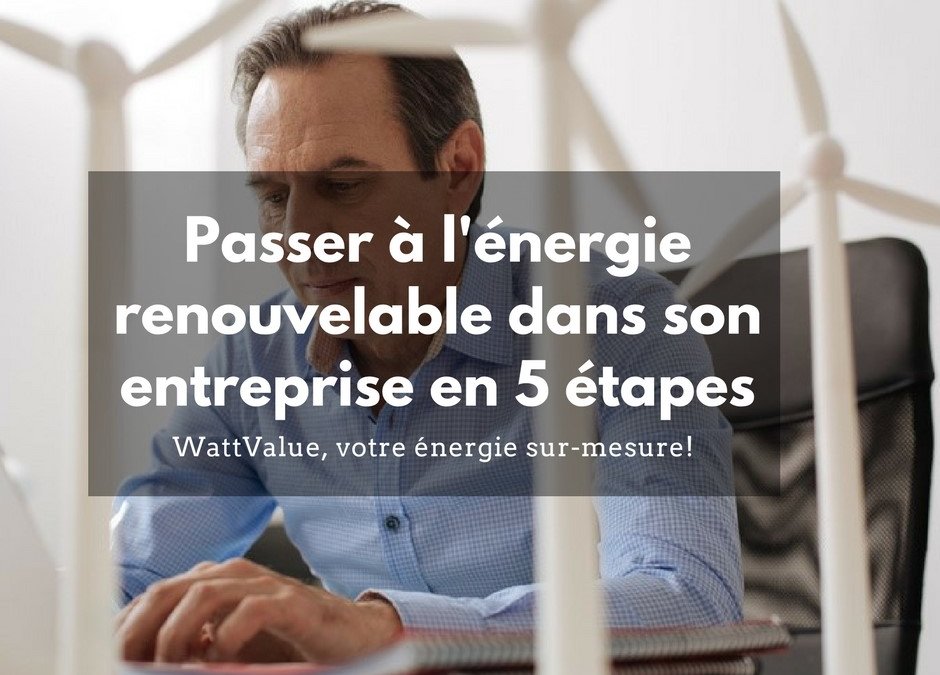 Passer à l’énergie renouvelable dans votre entreprise en 5 étapes