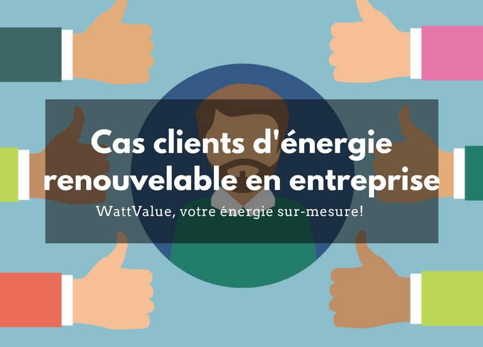 Cas clients d’énergie renouvelable en entreprise