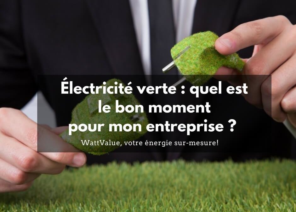 Électricité verte : quel est le bon moment pour mon entreprise ?