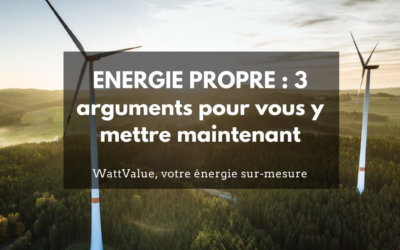ENERGIE PROPRE : 3 arguments pour vous y mettre maintenant