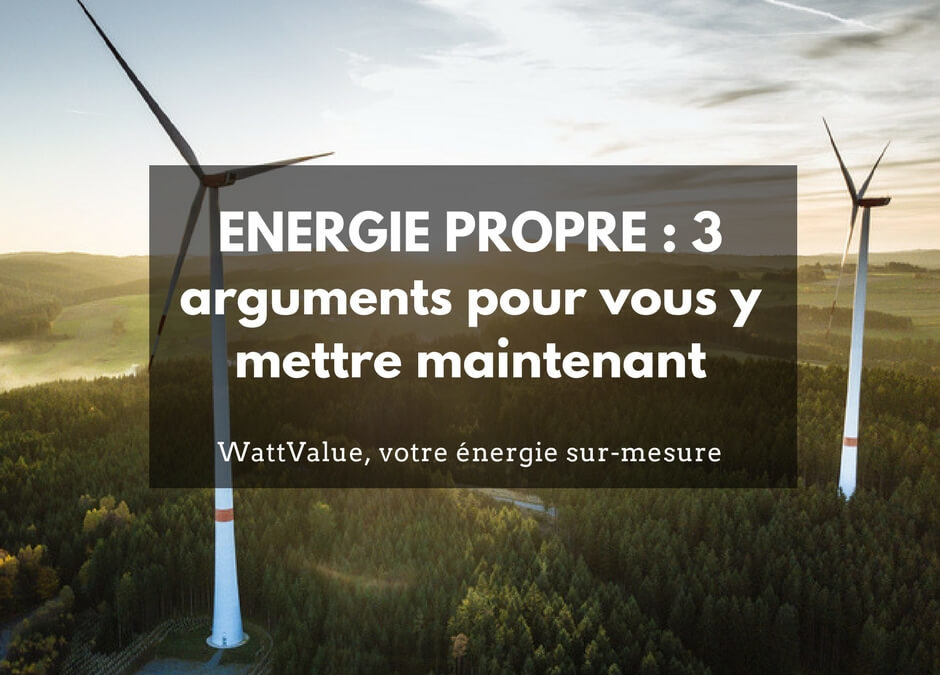 ENERGIE PROPRE : 3 arguments pour vous y mettre maintenant