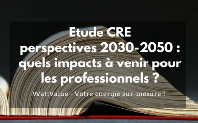 Etude CRE perspectives 2030-2050 : quels impacts à venir pour les professionnels ?