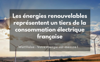 Les énergies renouvelables représentent un tiers de la consommation électrique française