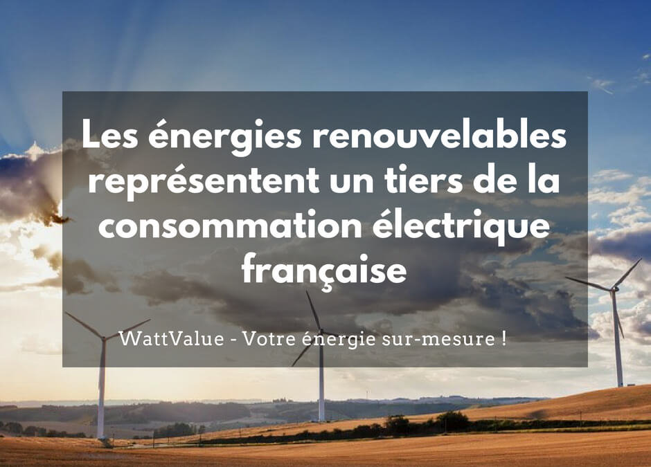Les énergies renouvelables représentent un tiers de la consommation électrique française