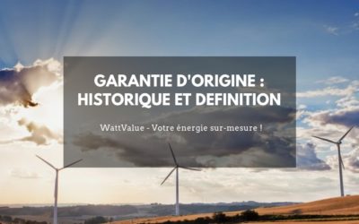 Garantie d’Origine : historique et définition