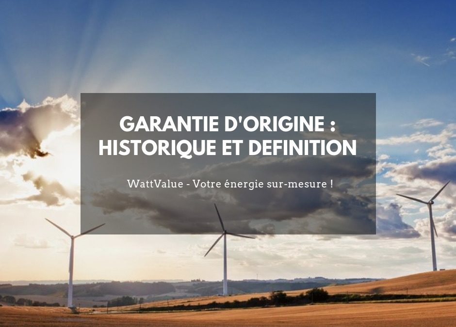 Garantie d’Origine : historique et définition