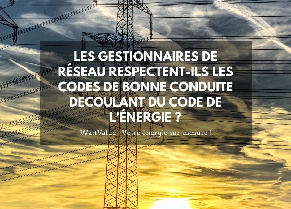 Les gestionnaires de réseau respectent-ils les codes de bonne conduite découlant du Code de l’Énergie ?