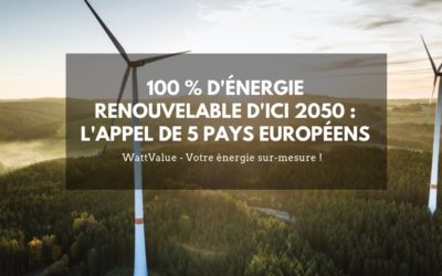 100 % d’énergie renouvelable d’ici 2050 : l’appel de 5 pays européens