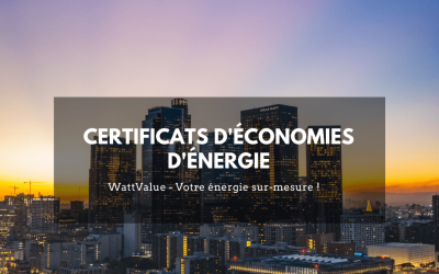 CEE :  Certificats d’Economies d’Energie