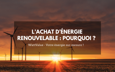 L’achat d’énergie renouvelable : pourquoi ?