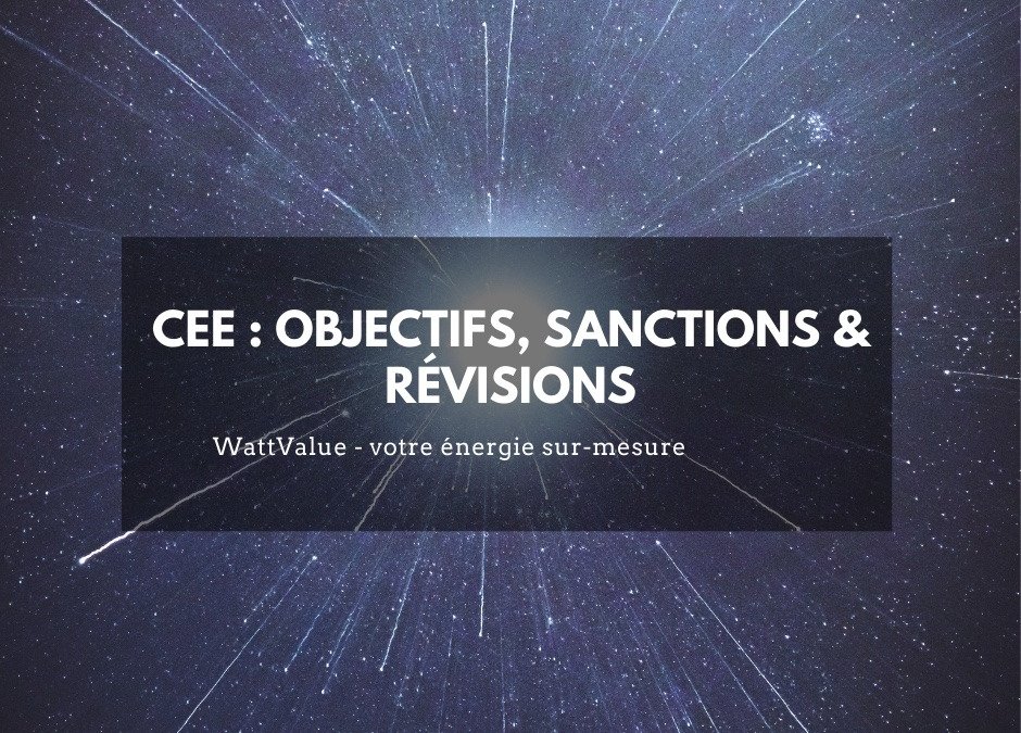 CEE : objectifs, sanctions & révisions