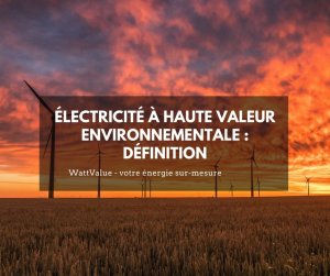 Electricité à Haute Valeur Environnementale