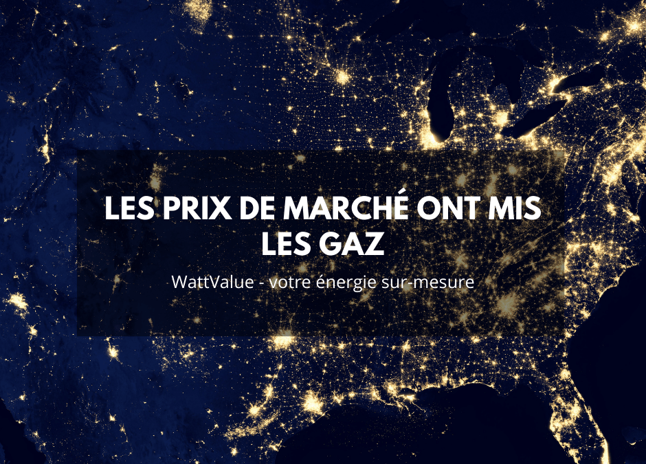 Les prix de marché ont mis les gaz